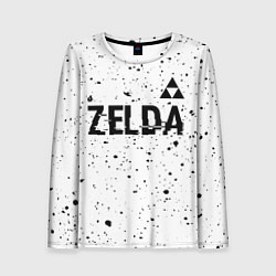 Женский лонгслив Zelda glitch на светлом фоне: символ сверху