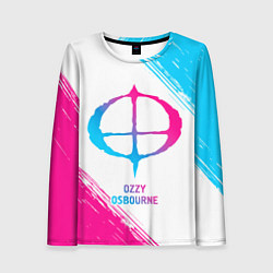 Лонгслив женский Ozzy Osbourne neon gradient style, цвет: 3D-принт