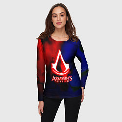 Лонгслив женский Assassins Creed fire, цвет: 3D-принт — фото 2
