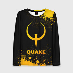 Лонгслив женский Quake - gold gradient, цвет: 3D-принт