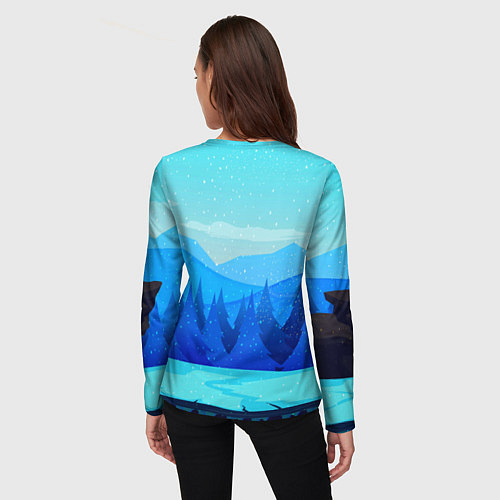 Женский лонгслив Дракон с подарком новый год / 3D-принт – фото 4