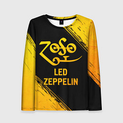 Лонгслив женский Led Zeppelin - gold gradient, цвет: 3D-принт