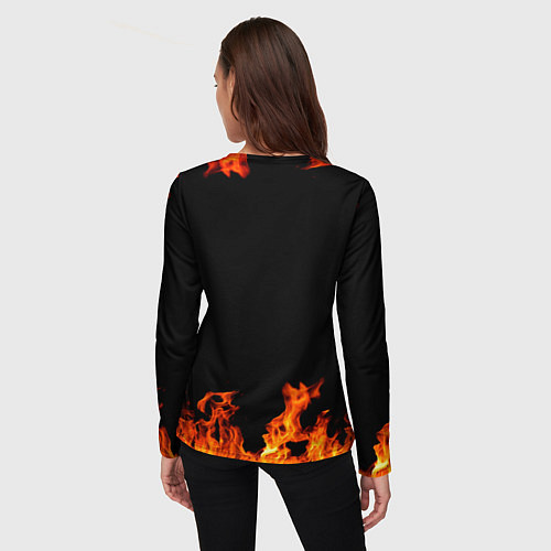 Женский лонгслив Огненный дракон 2024 год / 3D-принт – фото 4