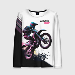Лонгслив женский Moto band, цвет: 3D-принт