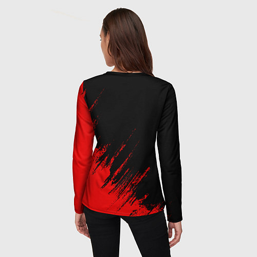 Женский лонгслив СССР герб брызги красок / 3D-принт – фото 4
