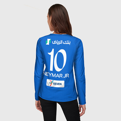 Женский лонгслив Неймар форма Аль-Хиляль 23-24 домашняя / 3D-принт – фото 4