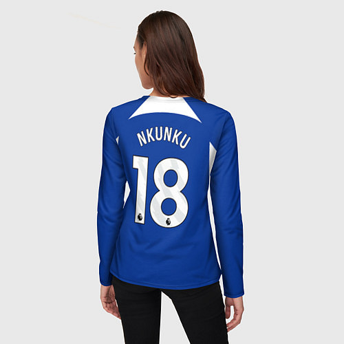 Женский лонгслив Нкунку форма Челси 23-24 домашняя / 3D-принт – фото 4