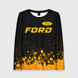 Женский лонгслив Ford - gold gradient посередине
