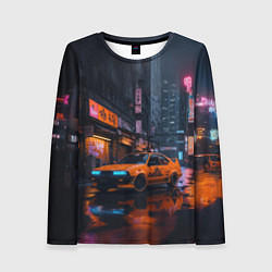 Женский лонгслив Оранжевый автомобиль