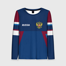 Лонгслив женский Спортивная Россия, цвет: 3D-принт