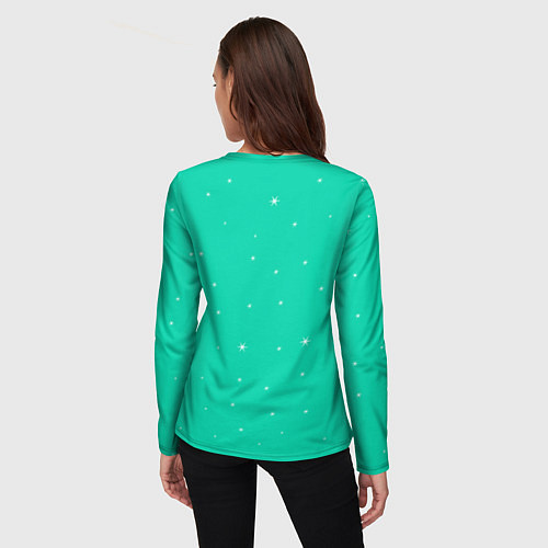 Женский лонгслив Лама - альпака на чиле / 3D-принт – фото 4