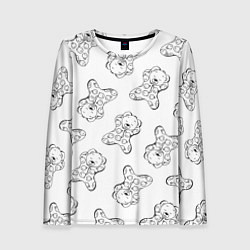 Лонгслив женский Сончас у медвежат - раскраска, цвет: 3D-принт