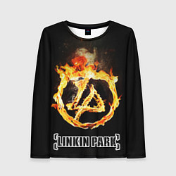 Лонгслив женский Linkin Park - fire logo, цвет: 3D-принт