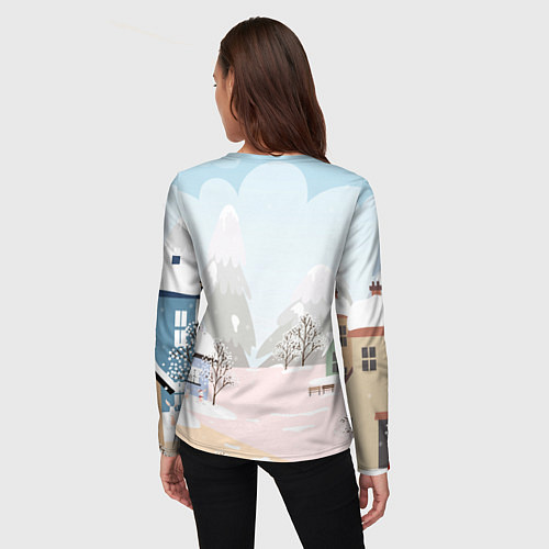 Женский лонгслив Ветрокрылый дракон удачи / 3D-принт – фото 4