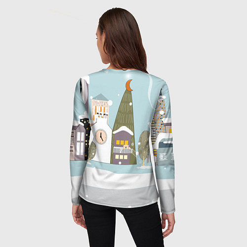 Женский лонгслив Северный дракон / 3D-принт – фото 4