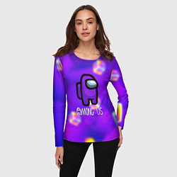 Лонгслив женский Among us geometry game, цвет: 3D-принт — фото 2