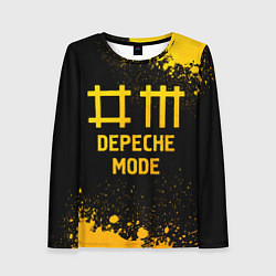 Лонгслив женский Depeche Mode - gold gradient, цвет: 3D-принт