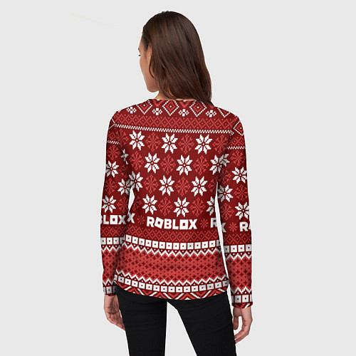 Женский лонгслив Roblox christmas sweater / 3D-принт – фото 4