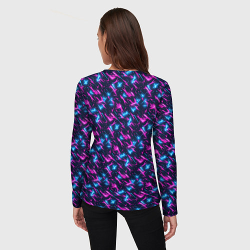 Женский лонгслив Неоновый бум / 3D-принт – фото 4