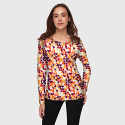 Лонгслив женский Паттерн в стиле баухаус, цвет: 3D-принт — фото 2