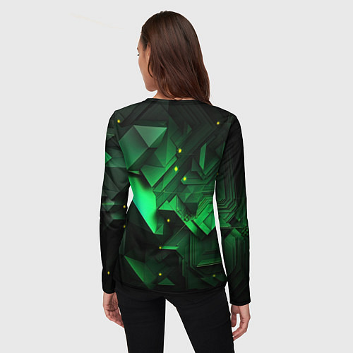 Женский лонгслив Визуальные иллюзии в геометрии / 3D-принт – фото 4