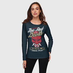 Лонгслив женский Красный дьявол, цвет: 3D-принт — фото 2