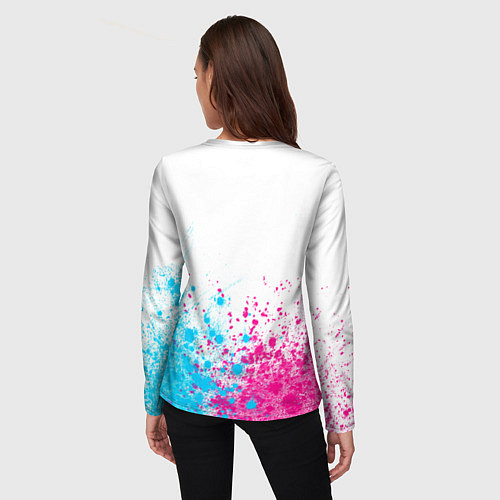 Женский лонгслив Nazareth neon gradient style посередине / 3D-принт – фото 4