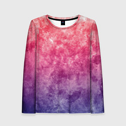 Женский лонгслив Абстракция - сине-красные облака