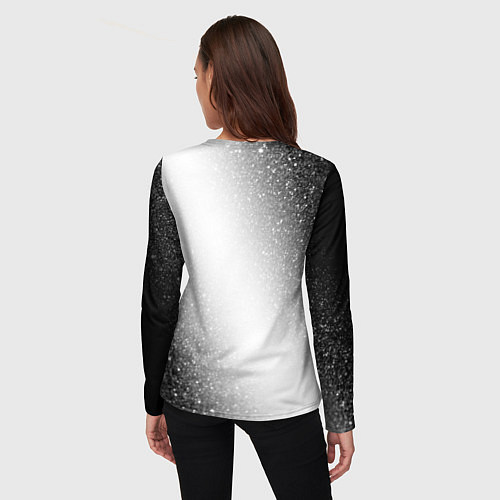 Женский лонгслив Sabaton glitch на светлом фоне / 3D-принт – фото 4