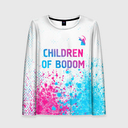 Лонгслив женский Children of Bodom neon gradient style посередине, цвет: 3D-принт