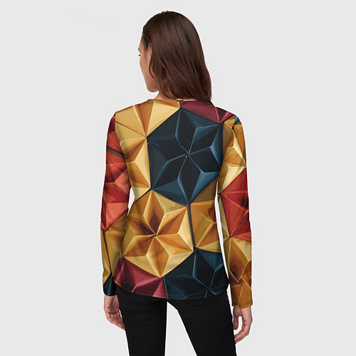 Женский лонгслив Ромбовое вдохновение / 3D-принт – фото 4
