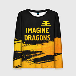 Лонгслив женский Imagine Dragons - gold gradient посередине, цвет: 3D-принт