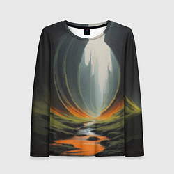 Женский лонгслив Природа на загадочной планете