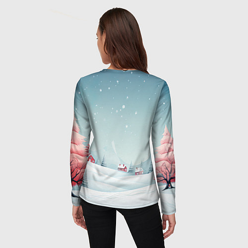 Женский лонгслив Символ нового 2024 года дракон / 3D-принт – фото 4