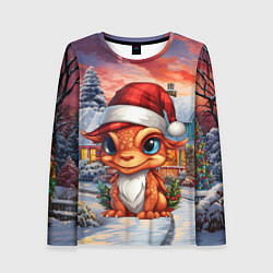 Лонгслив женский Символ нового 2024 года маленький дракон, цвет: 3D-принт