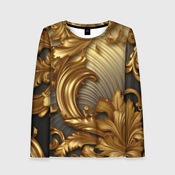 Лонгслив женский Золотая текстура и абстракции, цвет: 3D-принт