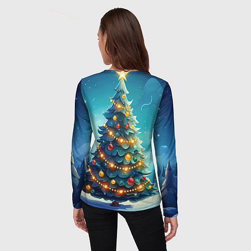 Женский лонгслив Красный злой дракошка / 3D-принт – фото 4