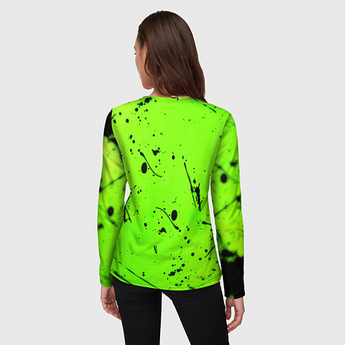 Женский лонгслив Xbox кислотный стиль / 3D-принт – фото 4