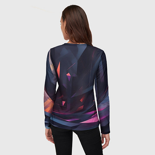Женский лонгслив Абстрактный вихрь / 3D-принт – фото 4