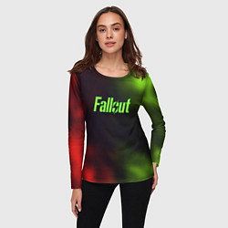 Лонгслив женский Fallout fire gradient, цвет: 3D-принт — фото 2
