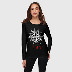 Лонгслив женский Узел защиты воина и руны победы, цвет: 3D-принт — фото 2