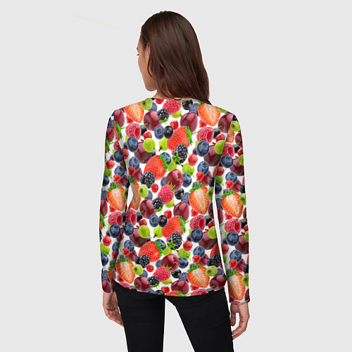 Женский лонгслив Разные ягоды / 3D-принт – фото 4