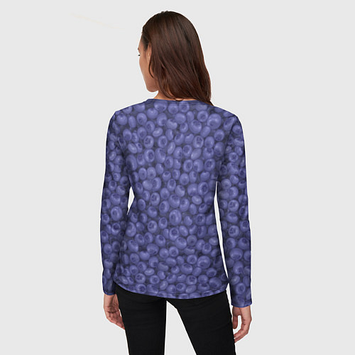 Женский лонгслив Черника ягода / 3D-принт – фото 4