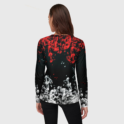 Женский лонгслив Краски абстракция / 3D-принт – фото 4