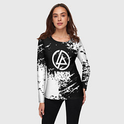 Лонгслив женский Linkin park logo краски текстура, цвет: 3D-принт — фото 2