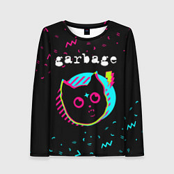 Лонгслив женский Garbage - rock star cat, цвет: 3D-принт