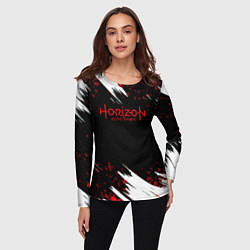 Лонгслив женский Horizon zero dawn краски, цвет: 3D-принт — фото 2