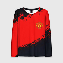 Лонгслив женский Manchester United colors sport, цвет: 3D-принт