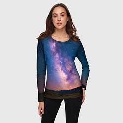 Лонгслив женский Млечный путь ночью, цвет: 3D-принт — фото 2
