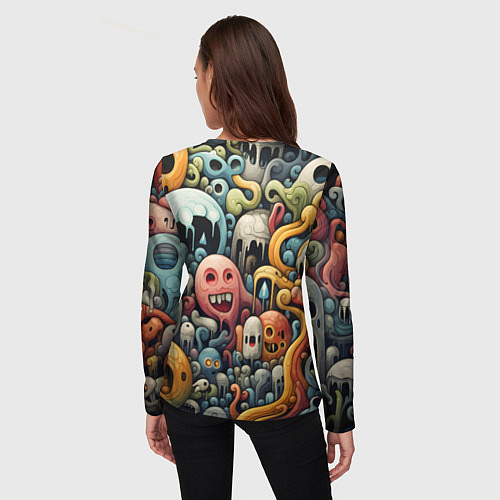 Женский лонгслив Странная абстракция / 3D-принт – фото 4